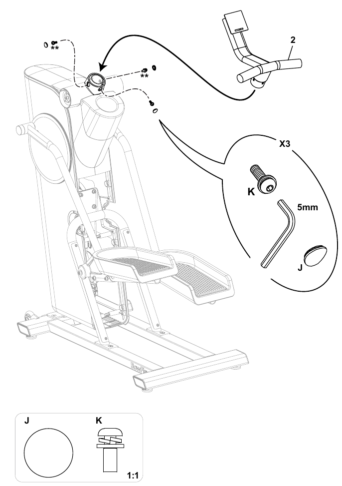 Bowflex - Max Trainer SE - Montaje - Paso 11 Montaje - Paso 11