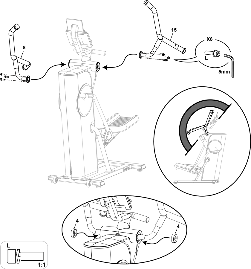 Bowflex - Max Trainer SE - Montaje - Paso 15 Montaje - Paso 15