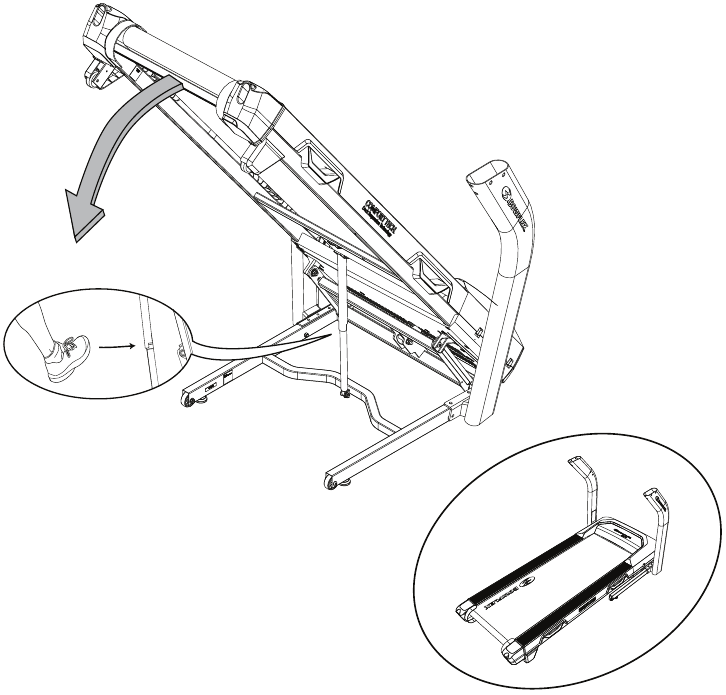 Bowflex - BXT6 - Montaje - Paso 3 - Desplegar la plataforma para caminar Montaje - Paso 3 - Desplegar la plataforma para caminar