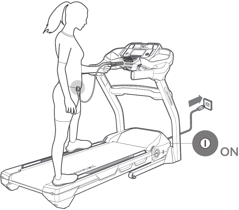 Bowflex - BXT16 - Comience su entrenamiento - Paso 1 - Encienda la máquina Comience su entrenamiento - Paso 1 - Encienda la máquina