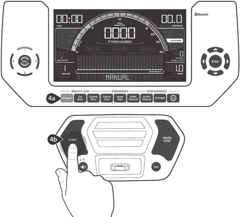 Bowflex - BXT16 - Comience su entrenamiento - Paso 3 Comience su entrenamiento - Paso 3