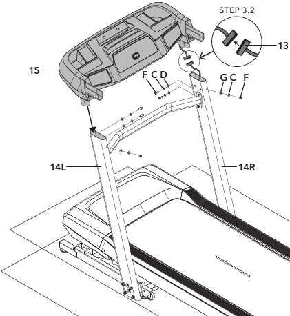Bowflex - T9 - Montaje - Paso 3 Montaje - Paso 3