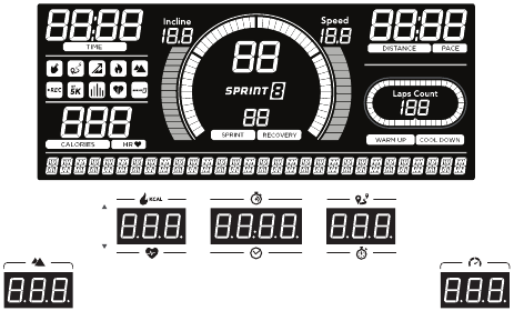 Bowflex - T9 - Descripción general de la pantalla Descripción general de la pantalla