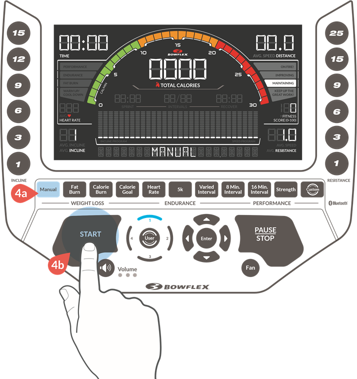 Bowflex - BXE326 - Comience su entrenamiento - Paso 3 Comience su entrenamiento - Paso 3