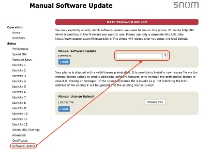 Snom - D735 - Actualización manual - Paso 2 Actualización manual - Paso 2