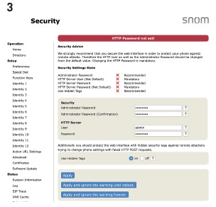 Snom - D735 - Interfaz de usuario web (WUI) - Paso 2 Interfaz de usuario web (WUI) - Paso 2