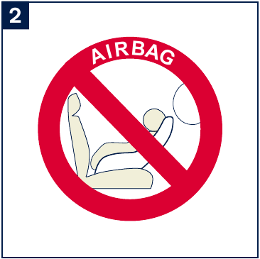 Nuna - PIPA next - NO usar en modo orientado hacia atrás con airbag frontal NO usar en modo orientado hacia atrás con airbag frontal