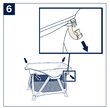 Nuna - SENA Aire - Para configurar la cuna de viaje - Paso 2 Para configurar la cuna de viaje - Paso 2