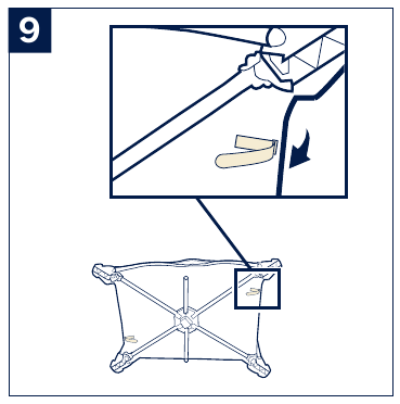 Nuna - SENA Aire - Para configurar la cuna de viaje - Paso 5 Para configurar la cuna de viaje - Paso 5