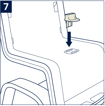Nuna - ZAAZ - Montaje del cojín del asiento en el asiento - Paso 1 Montaje del cojín del asiento en el asiento - Paso 1