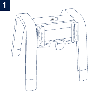 Nuna - ZAAZ - Montaje del asiento en la estructura de las patas - Paso 1 Montaje del asiento en la estructura de las patas - Paso 1