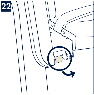 Nuna - ZAAZ - Desmontaje del asiento de la estructura de las patas Desmontaje del asiento de la estructura de las patas