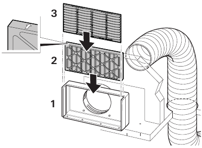 Truma - Saphir - Limpiar/cambiar el filtro de aire/toma de aire acondicionado flexible Limpiar/cambiar el filtro de aire/toma de aire acondicionado flexible