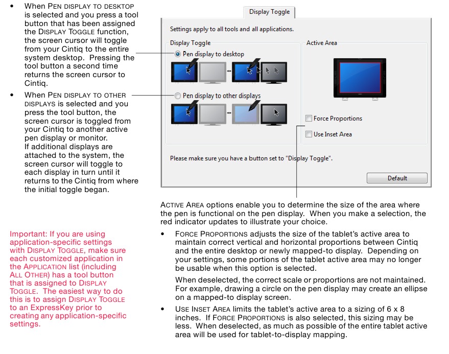 Wacom - Cintiq - TRABAJO CON LA ALTERNANCIA DE PANTALLA TRABAJO CON LA ALTERNANCIA DE PANTALLA