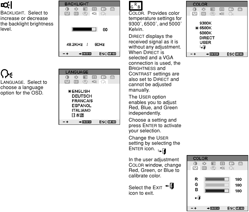 Wacom - DTU-710 - TRABAJO CON LOS AJUSTES DE VISUALIZACIÓN EN PANTALLA - Paso 3 TRABAJO CON LOS AJUSTES DE VISUALIZACIÓN EN PANTALLA - Paso 3