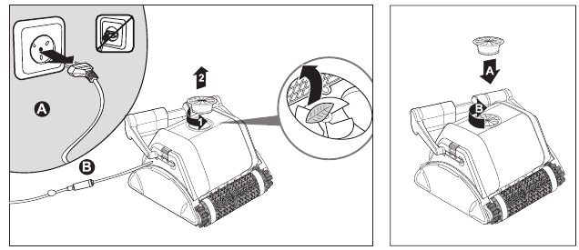 maytronics - Dolphin Plus - Limpieza del impulsor Limpieza del impulsor