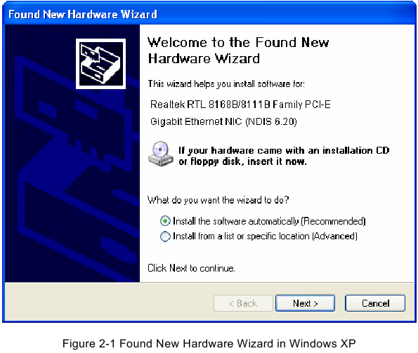 Asistente para hardware nuevo encontrado