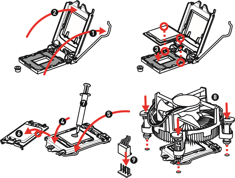 MSI - H310M GAMING PLUS - Instalación del zócalo de la CPU Instalación del zócalo de la CPU