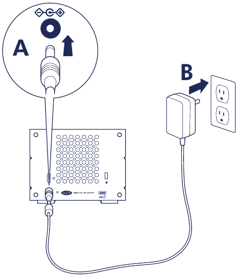 LaCie - 2big RAID - Conectar el cable de alimentación Conectar el cable de alimentación