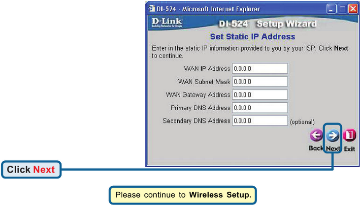 D-Link - DI-524 - Uso del asistente de configuración - Paso 10 Uso del asistente de configuración - Paso 10