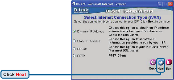 D-Link - DI-524 - Uso del asistente de configuración - Paso 8 Uso del asistente de configuración - Paso 8