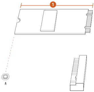 ASROCK - A620M HDV/M.2 - Instalación del módulo SSD M.2 - Paso 2 Instalación del módulo SSD M.2 - Paso 2