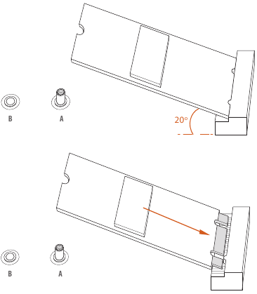 ASROCK - A620M HDV/M.2 - Instalación del módulo SSD M.2 - Paso 5 Instalación del módulo SSD M.2 - Paso 5