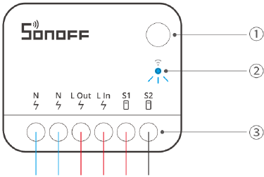 Sonoff - MINIR4M - Piezas y características Piezas y características