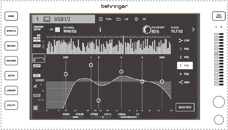 Behringer - WING RACK - Descripciones de hardware - Pantalla principal Descripciones de hardware - Pantalla principal