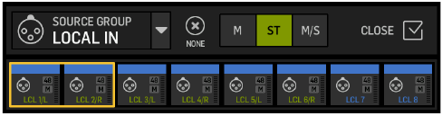 Behringer - WING RACK - Pantallas principales - Sección INPUT de la pantalla HOME Pantallas principales - Sección INPUT de la pantalla HOME