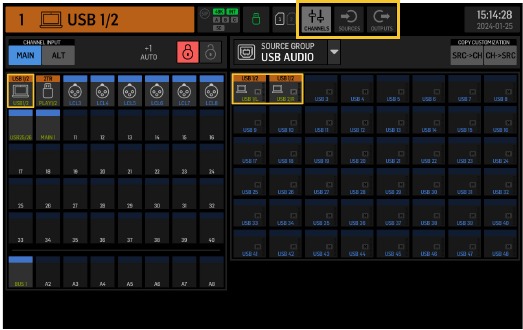 Behringer - WING RACK - Pantallas principales - Pantalla de ENRUTAMIENTO Pantallas principales - Pantalla de ENRUTAMIENTO