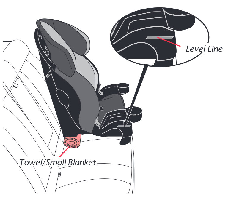 Evenflo - Chase Plus - Nivelación del asiento elevador Nivelación del asiento elevador