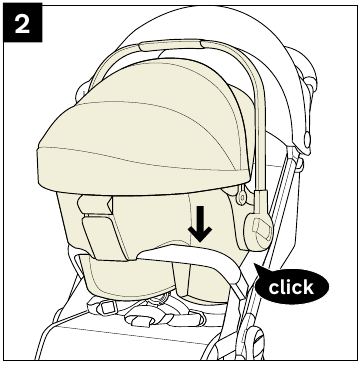 Nuna - TRVL - Accesorios - Portabebés KLIK plus - Paso 2 Accesorios - Portabebés KLIK plus - Paso 2