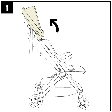 Nuna - TRVL - Uso del producto - Plegado - Paso 1 Uso del producto - Plegado - Paso 1
