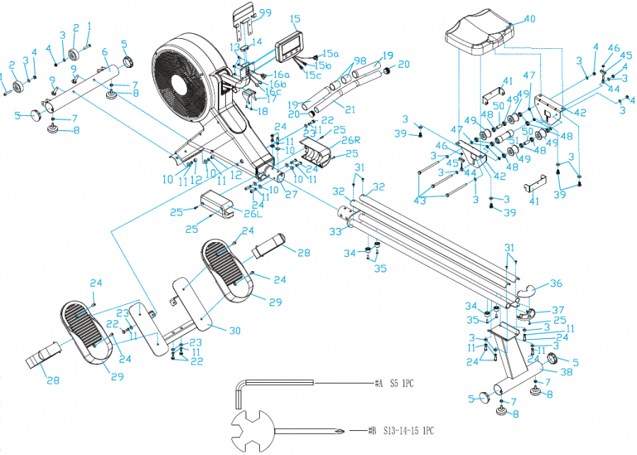 SereneLife - SLRWMC60 - Diagrama de despiece - Parte 1 Diagrama de despiece - Parte 1