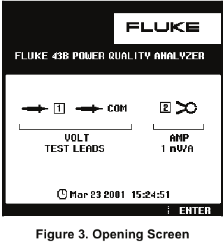Fluke - 43B - Encendido del dispositivo - Paso 2 Encendido del dispositivo - Paso 2