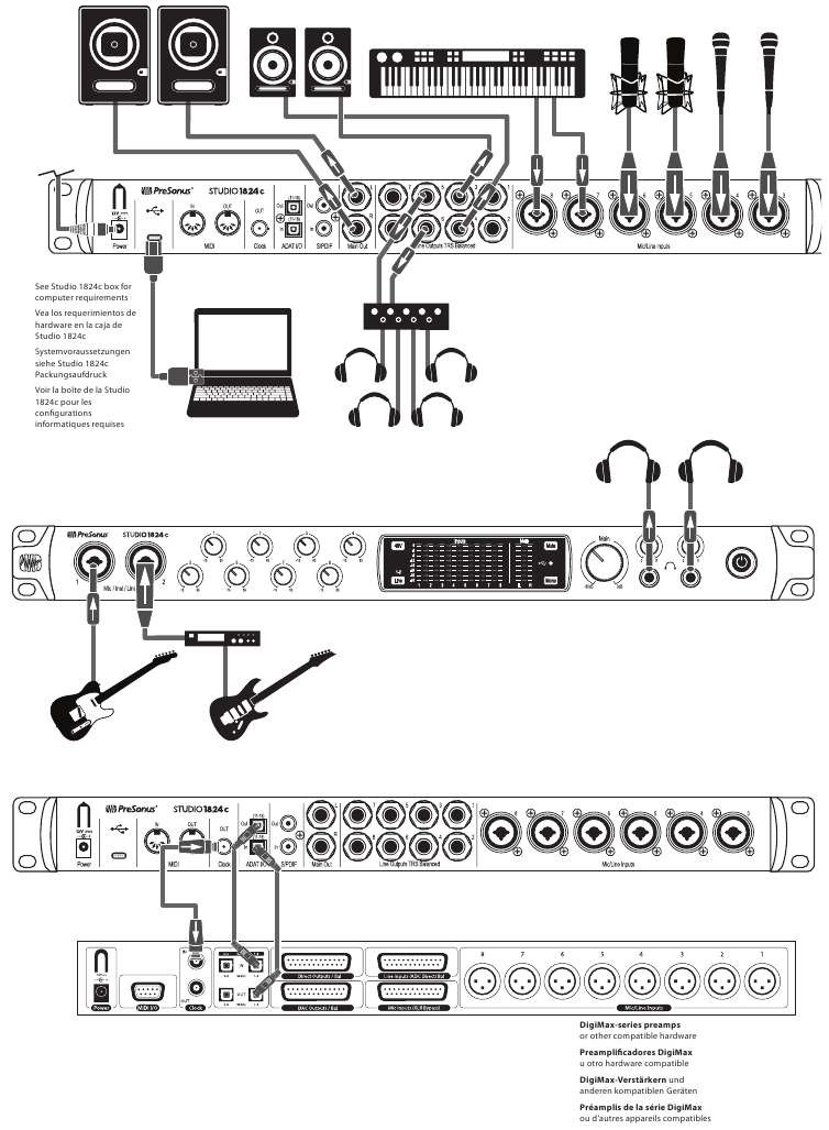 PreSonus - Studio 1810c - Diagrama de conexión - STUDIO1824c Diagrama de conexión - STUDIO1824c