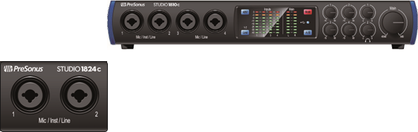 PreSonus - Studio 1810c - Conexiones y controles del panel frontal - Parte 2 Conexiones y controles del panel frontal - Parte 2