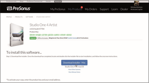 PreSonus - Studio 1810c - Instalación y autorización - Paso 1 Instalación y autorización - Paso 1