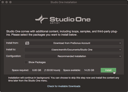 PreSonus - Studio 1810c - Instalación y autorización - Paso 2 Instalación y autorización - Paso 2