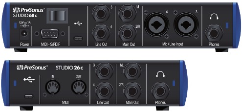 PreSonus - Studio 68c - Conexión - Conexiones del panel posterior Conexión - Conexiones del panel posterior