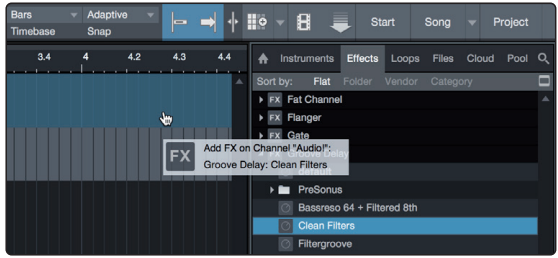PreSonus - Studio 24c - Adding Virtual Instruments and Effects - Step 2 Adición de instrumentos virtuales y efectos - Paso 2