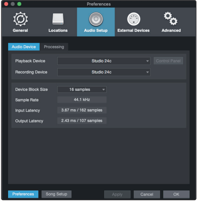 PreSonus - Studio 24c - Configuración de Studio One - Paso 2 Configuración de Studio One - Paso 2