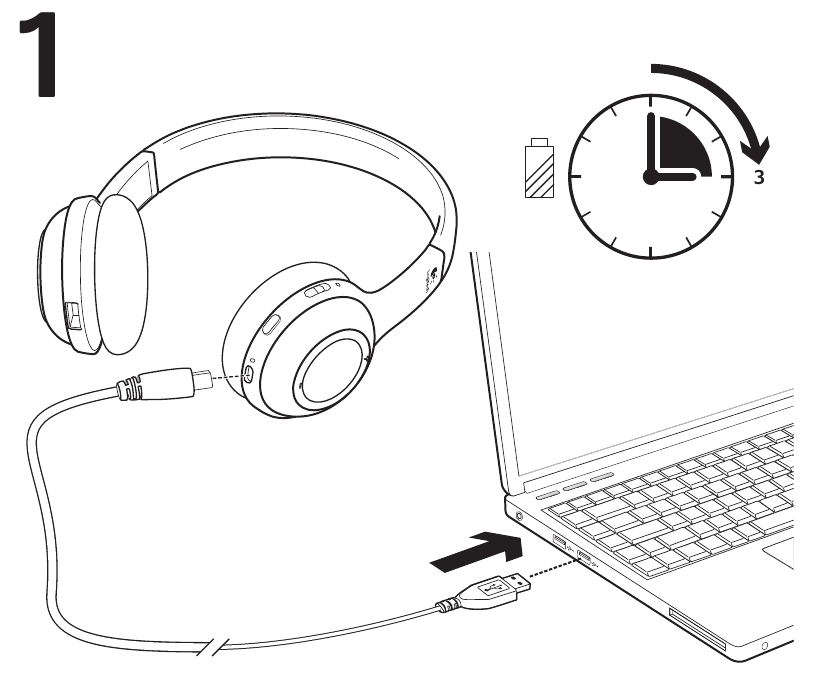 Logitech - H600 - Configuración: Paso 1 Configuración: Paso 1