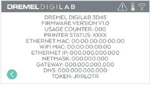Dremel - 3D45 - Using Touch Screen - VIEWING INFO ABOUT A PRODUCT Usando la pantalla táctil - VIENDO INFORMACIÓN SOBRE UN PRODUCTO