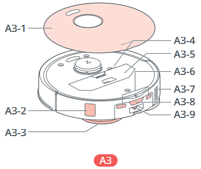 Roborock - Qrevo Edge - Robot (Tapa superior extraída) Robot (Tapa superior extraída)