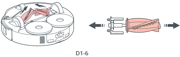 Roborock - Qrevo Edge - Mantenimiento rutinario - Cepillos principales - Paso 2 Mantenimiento rutinario - Cepillos principales - Paso 2