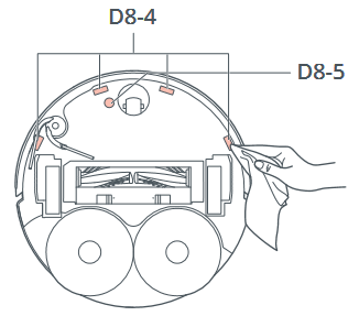 Roborock - Qrevo Edge - Mantenimiento rutinario - Sensores del robot - Paso 3 Mantenimiento rutinario - Sensores del robot - Paso 3