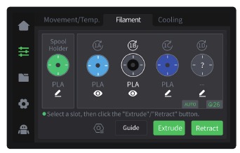 Creality - K2 Plus - Configuración del filamento: paso 1 Configuración del filamento: paso 1