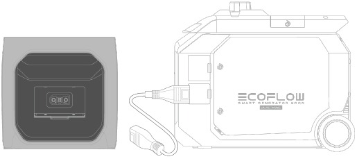 EcoFlow - DELTA 3 - Cargue su batería extra - Ejemplo 2 Cargue su batería extra - Ejemplo 2